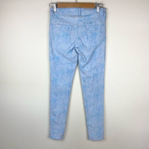 J. McLaughlin Lexi Snake Print Straight Leg Knit Jean - Light Blue - Picture 6 of 8